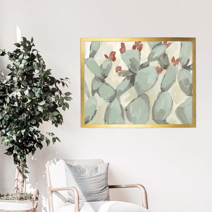 Flowering Prickly Pear Painting