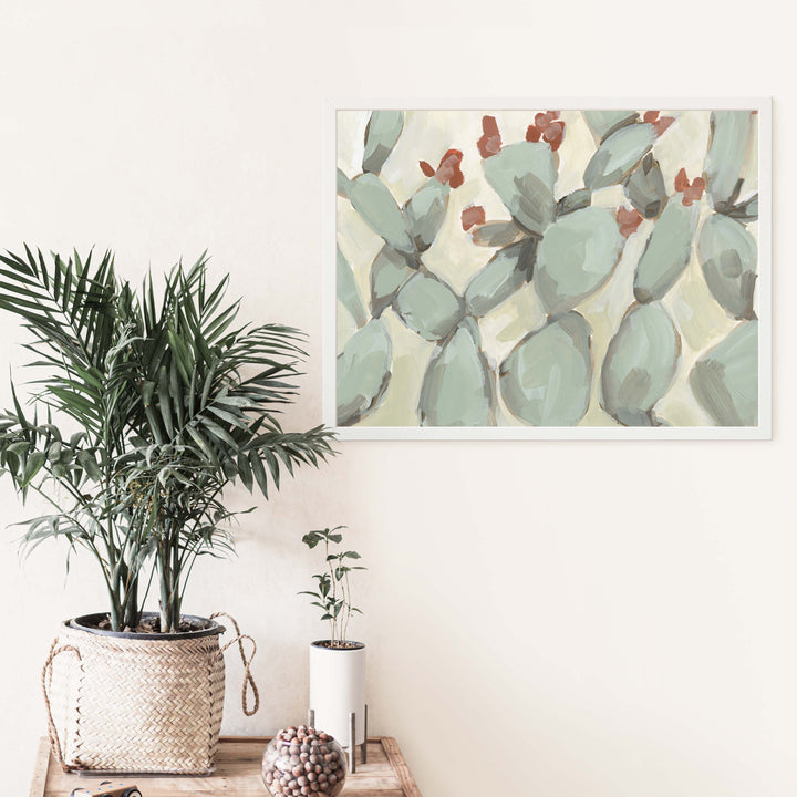 Flowering Prickly Pear Painting