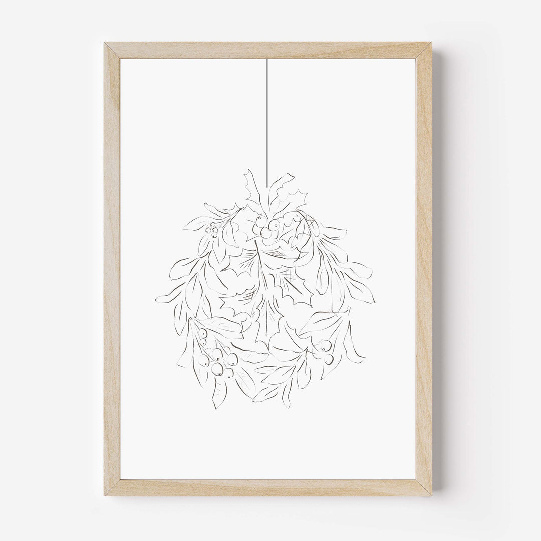 Holly Leaf Ornament Drawing