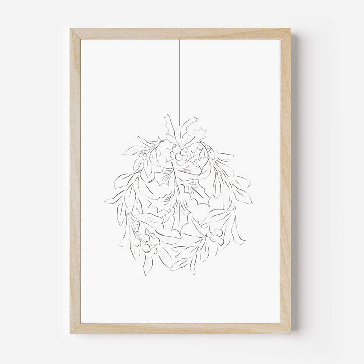 Holly Leaf Ornament Drawing