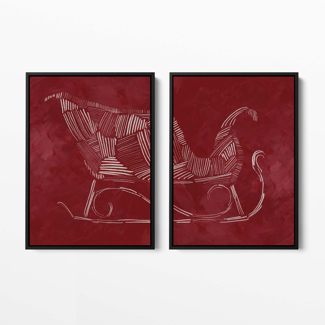 Sleigh Ride Diptych - Set of 2 - Jetty Home
