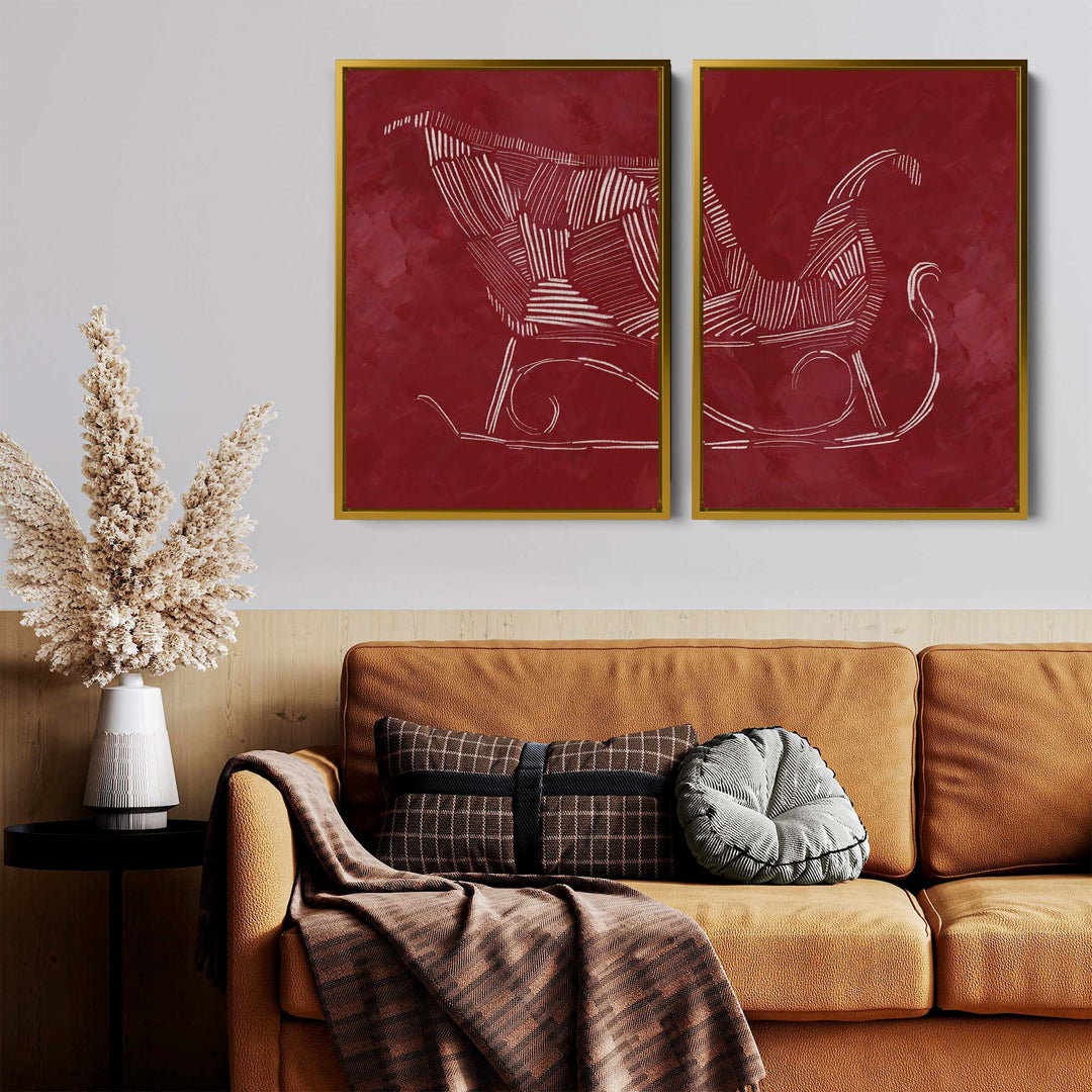 Sleigh Ride Diptych - Set of 2 - Jetty Home