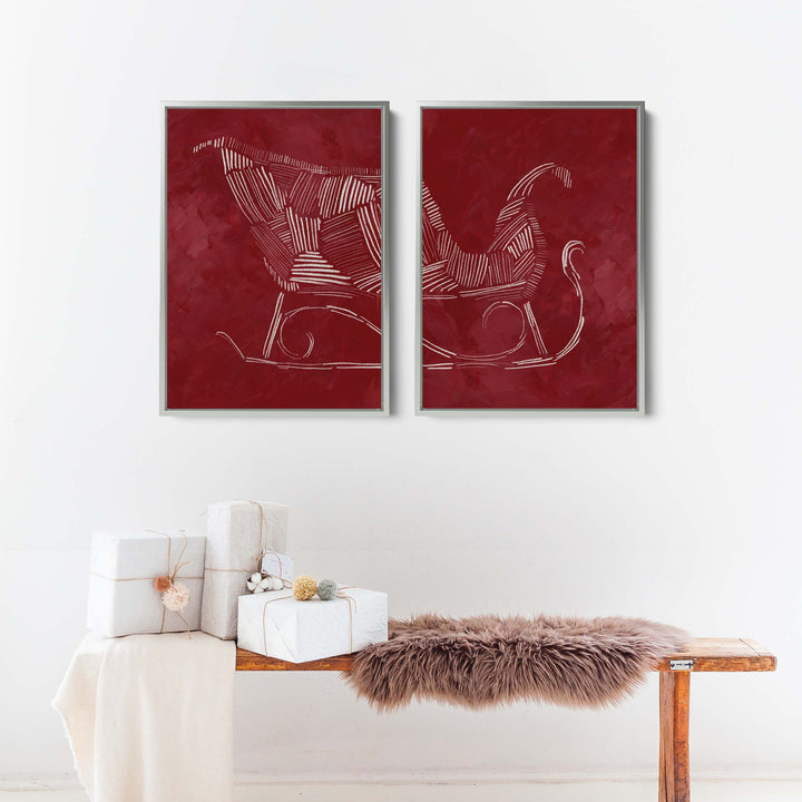 Sleigh Ride Diptych - Set of 2 - Jetty Home