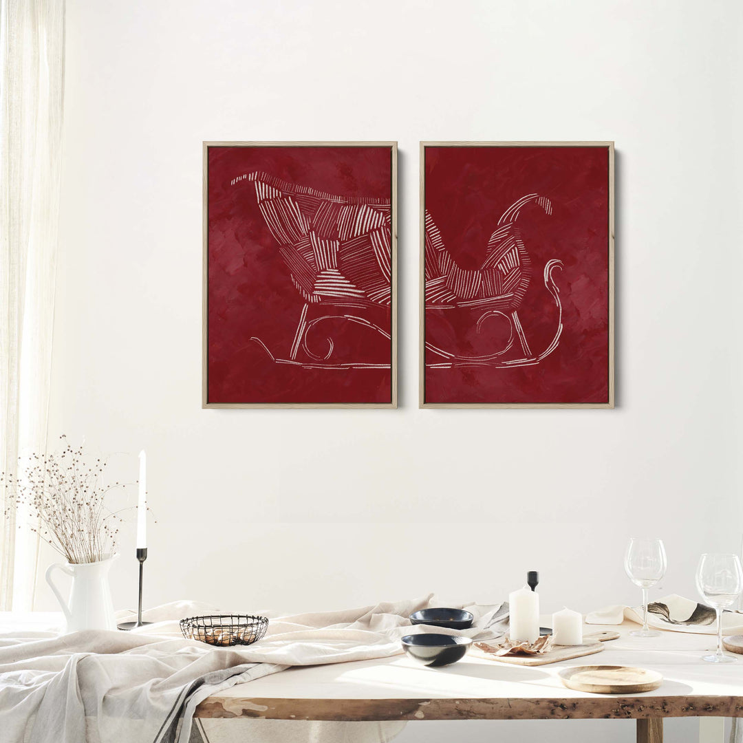 Sleigh Ride Diptych - Set of 2 - Jetty Home