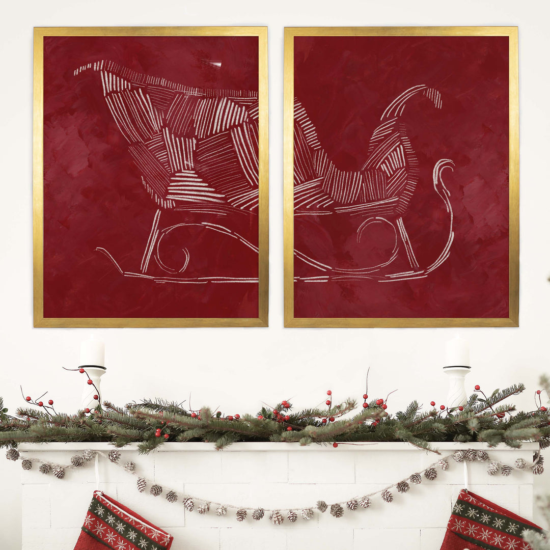 Sleigh Ride Diptych - Set of 2 - Jetty Home