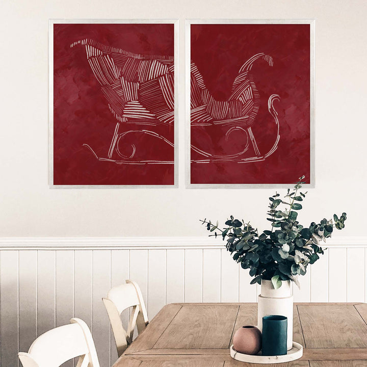 Sleigh Ride Diptych - Set of 2 - Jetty Home
