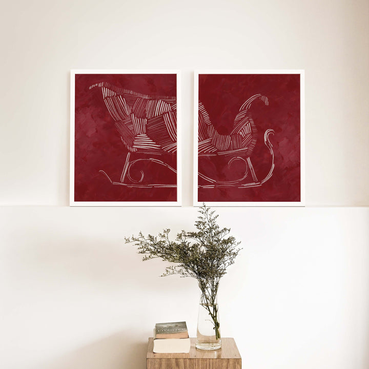 Sleigh Ride Diptych - Set of 2 - Jetty Home