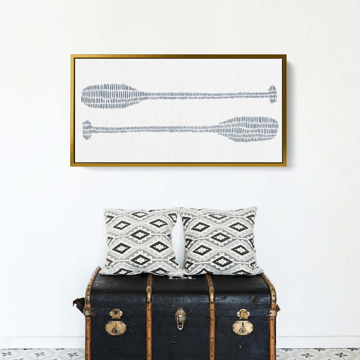 Paddle Oar Nautical Illustration Panoramic