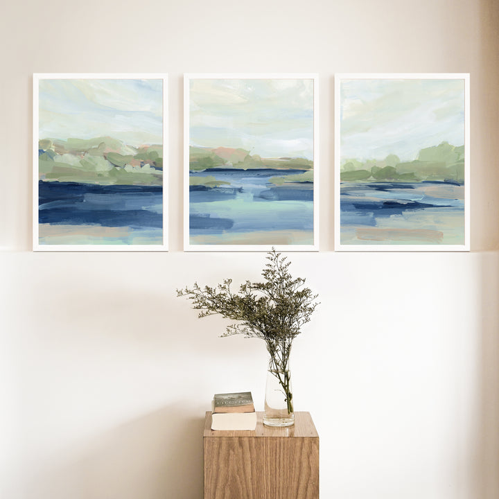 Shoreside Memories - Set of 3  - Art Prints or Canvases - Jetty Home