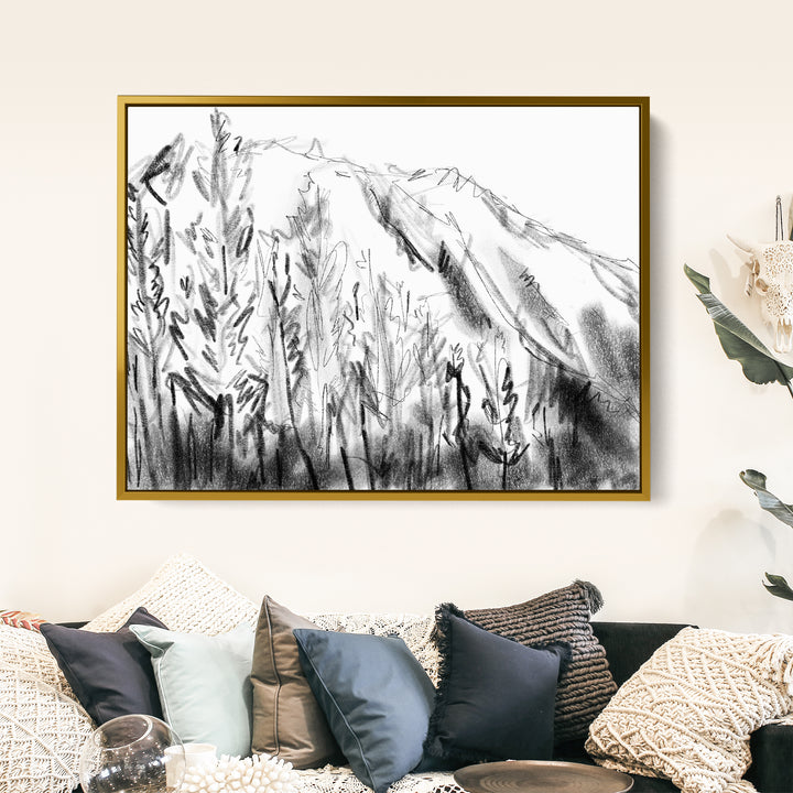 Black and White Mountain Landscape - Jetty Home