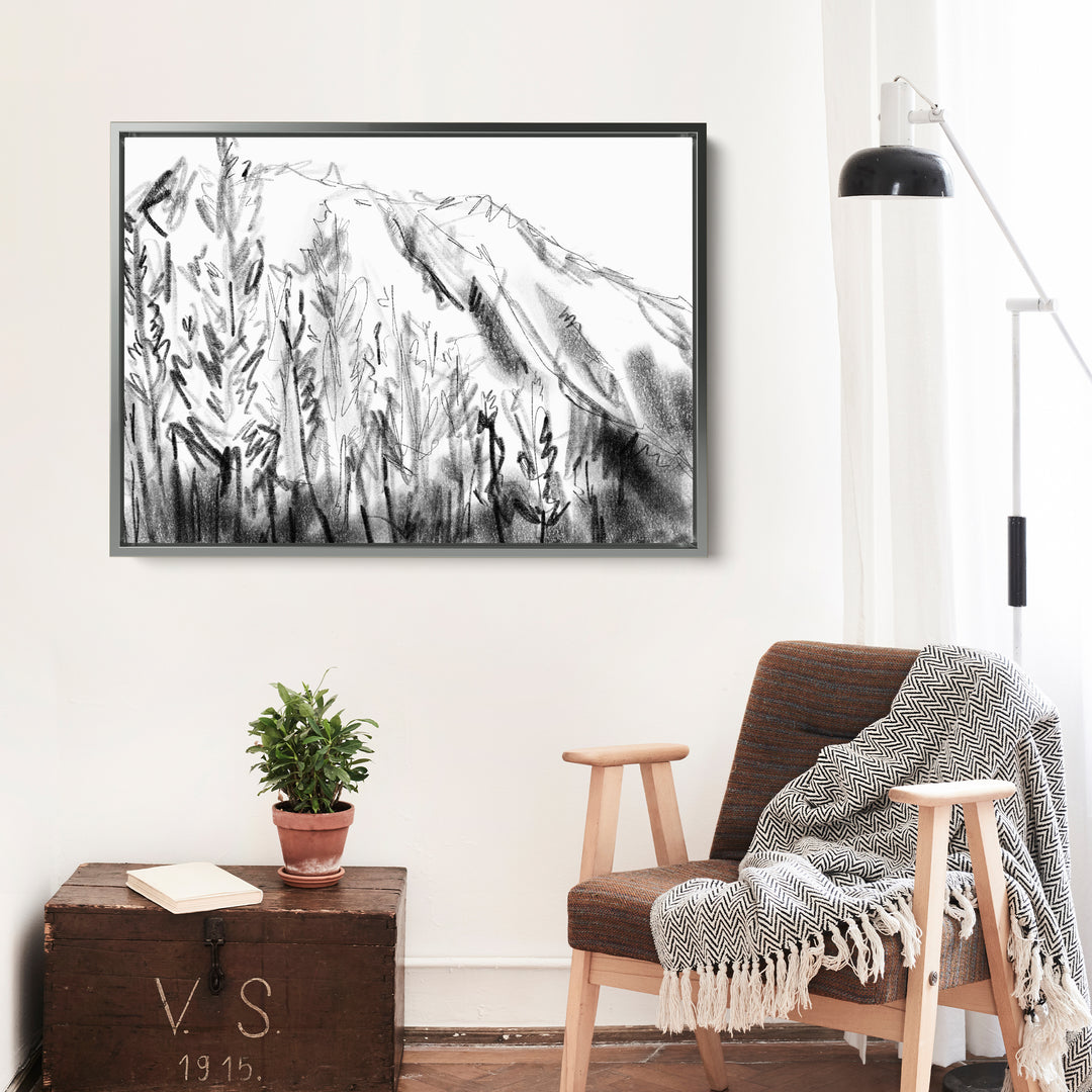 Black and White Mountain Landscape - Jetty Home