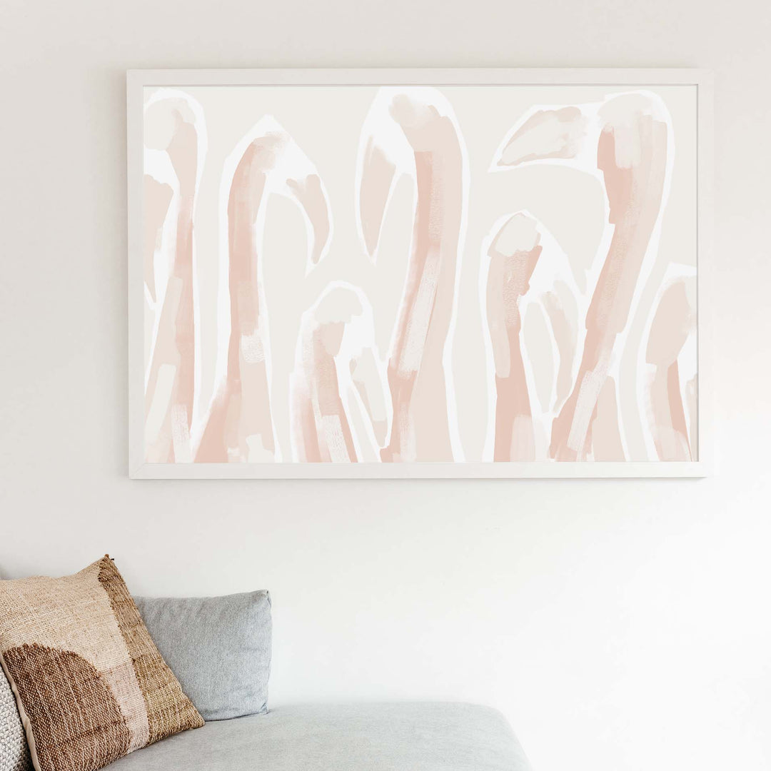 Flamingo Gathering, No. 1 - Art Print or Canvas - Jetty Home
