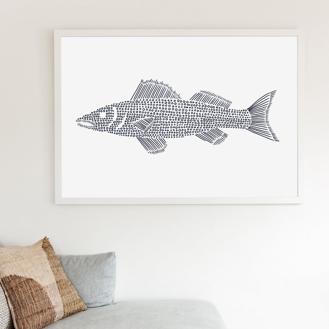 Walleye in Circles - Art Print or Canvas - Jetty Home