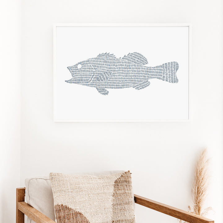 Large Mouth Bass Fish Study  - Art Print or Canvas - Jetty Home