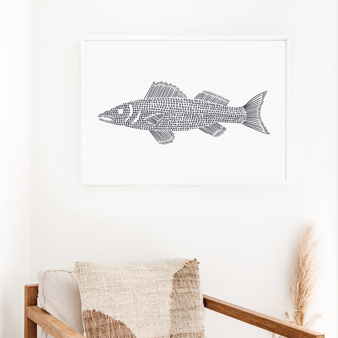 Walleye in Circles - Art Print or Canvas - Jetty Home