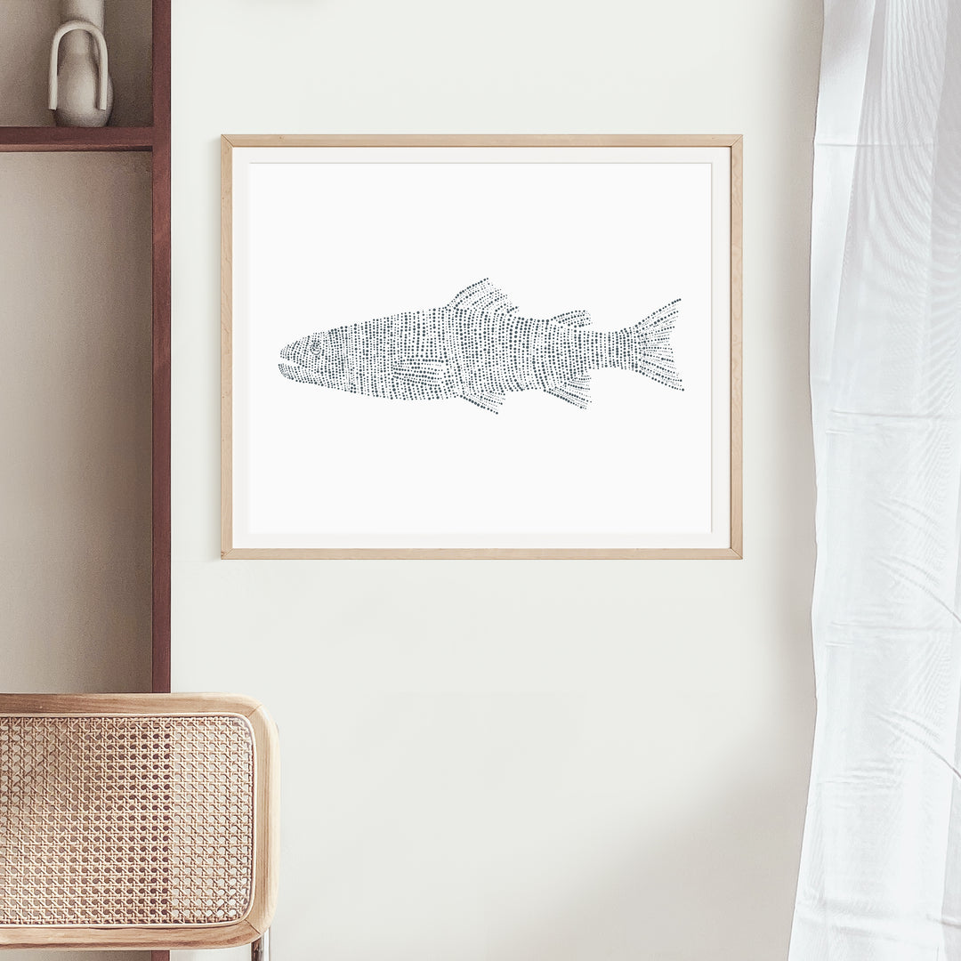 Trout Fish Study  - Art Print or Canvas - Jetty Home