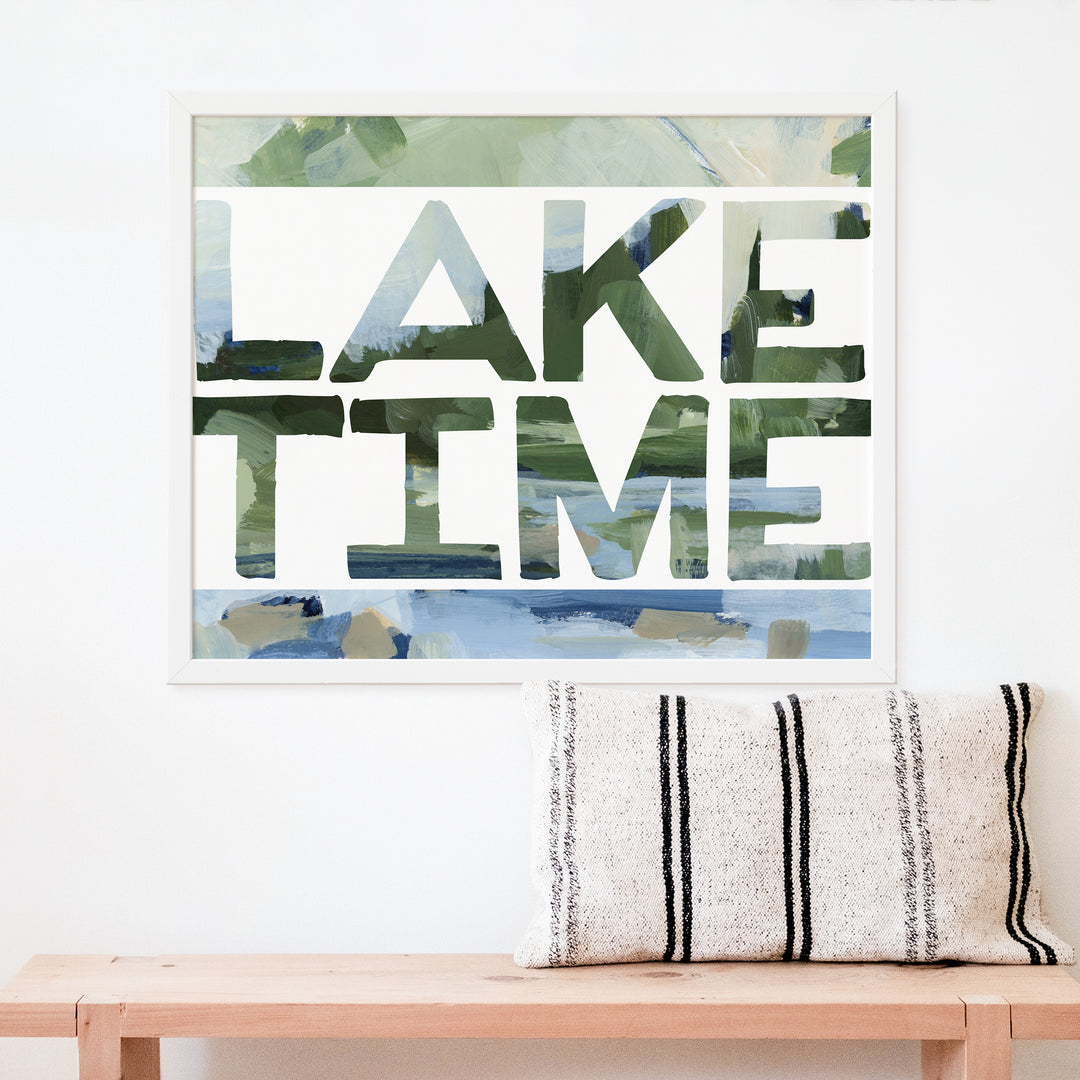 Lake Time Sign - Art Print or Canvas - Jetty Home