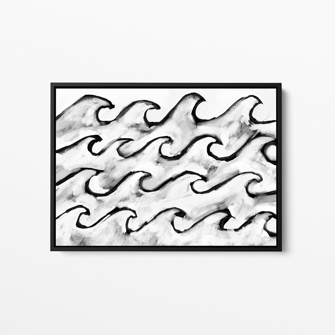 Black & White Roaring Seas - Jetty Home