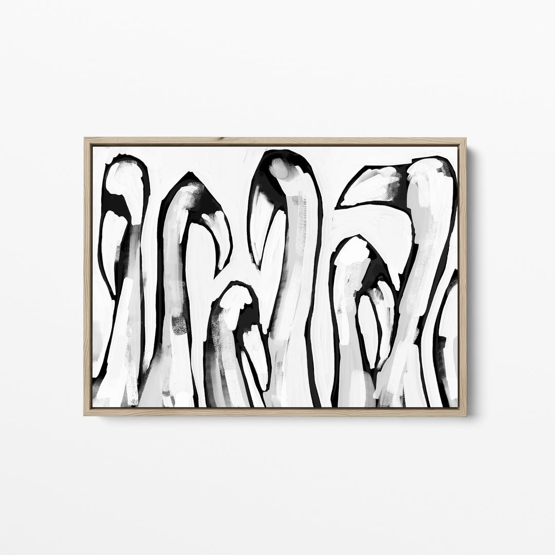 Black & White Flamingo Gathering - Jetty Home