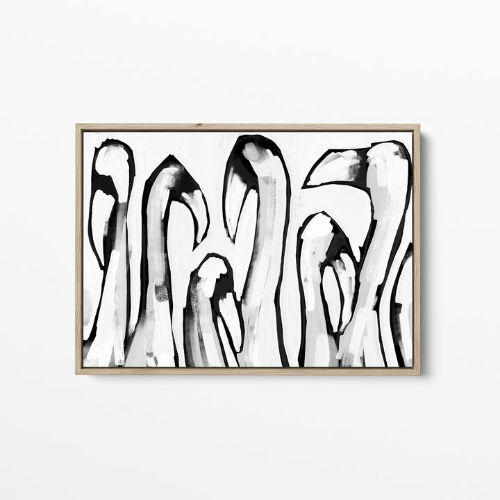 Black & White Flamingo Gathering - Jetty Home