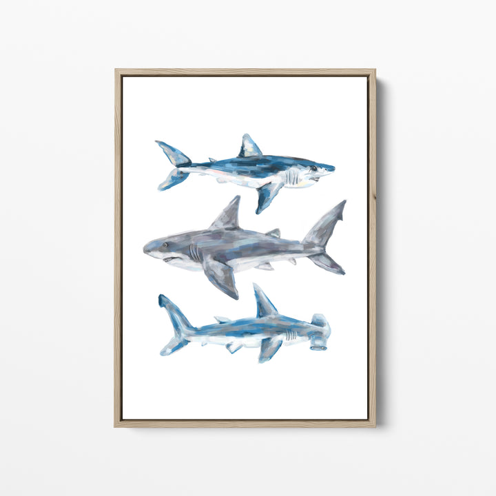 Great White, Mako + Hammerhead Shark - Jetty Home