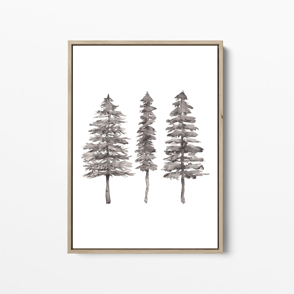 Black + White Pine Tree Trio - Jetty Home