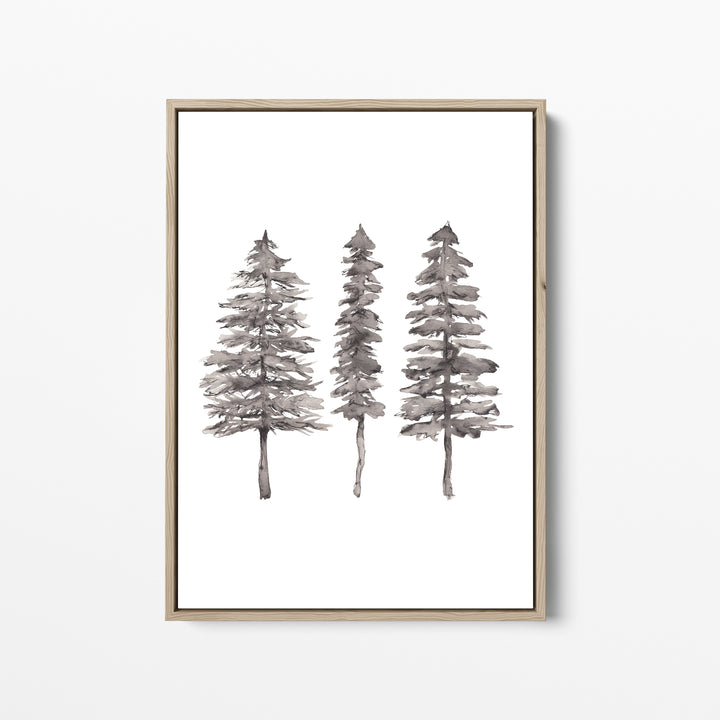 Black + White Pine Tree Trio - Jetty Home