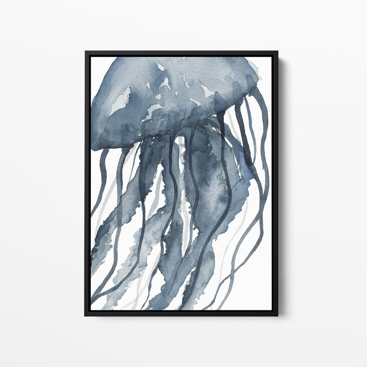 Blue Watercolor Jellyfish No. 2 - Jetty Home