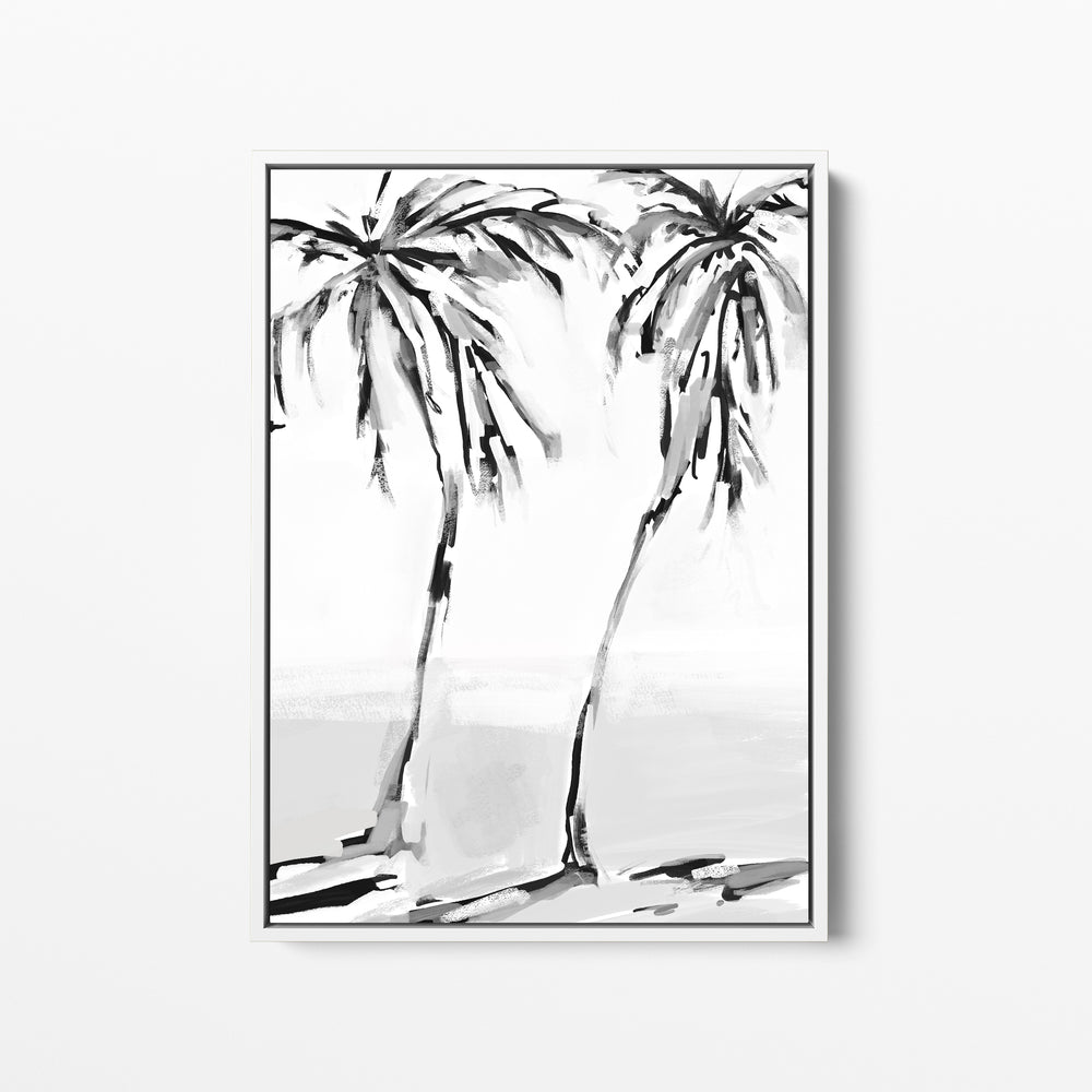 Black & White Leaning Palms - Jetty Home