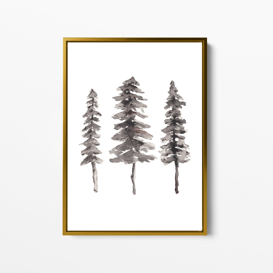 Nordic Pine Tree Ink Painting - Jetty Home