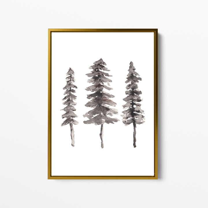 Nordic Pine Tree Ink Painting - Jetty Home