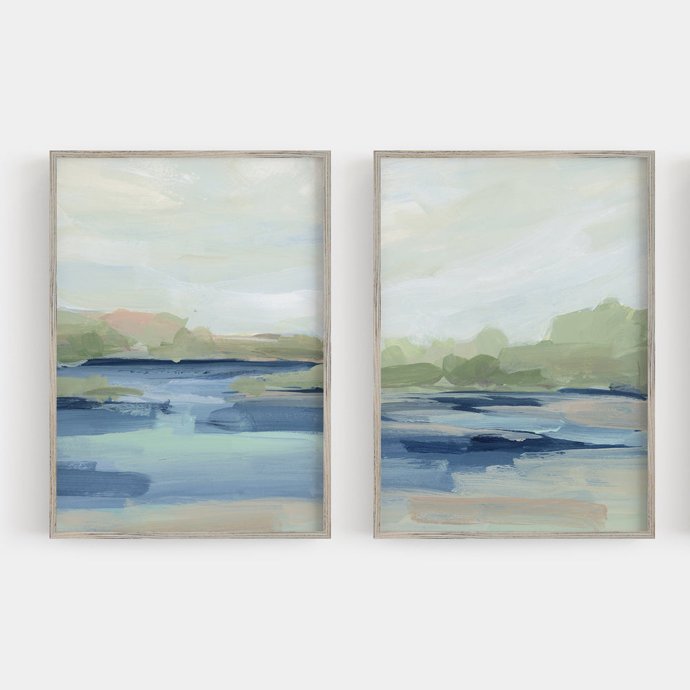 Calmed Shores - Set of 2  - Art Prints or Canvases - Jetty Home