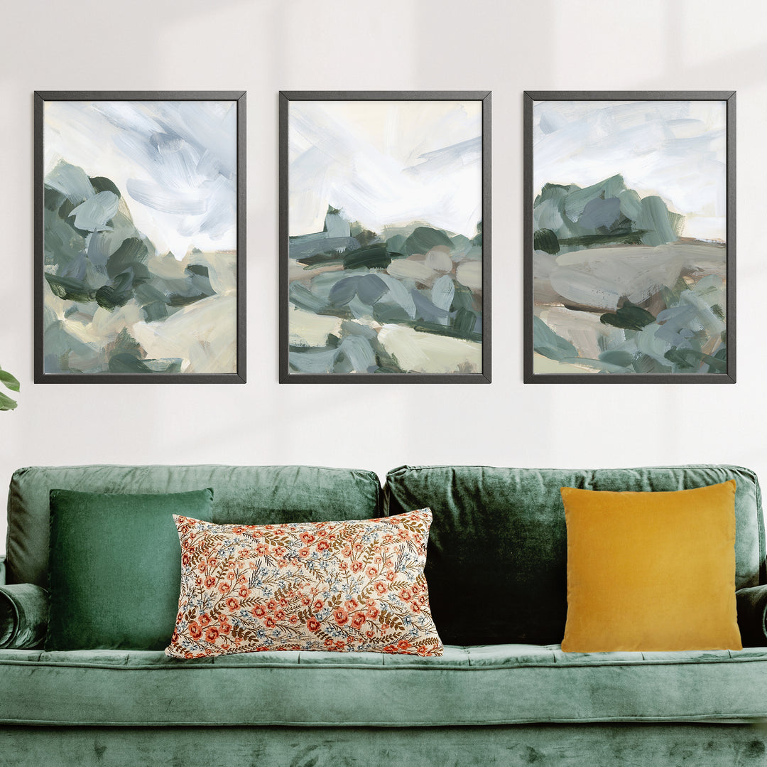 Muted Landscape Painting - Set of 3 - Jetty Home