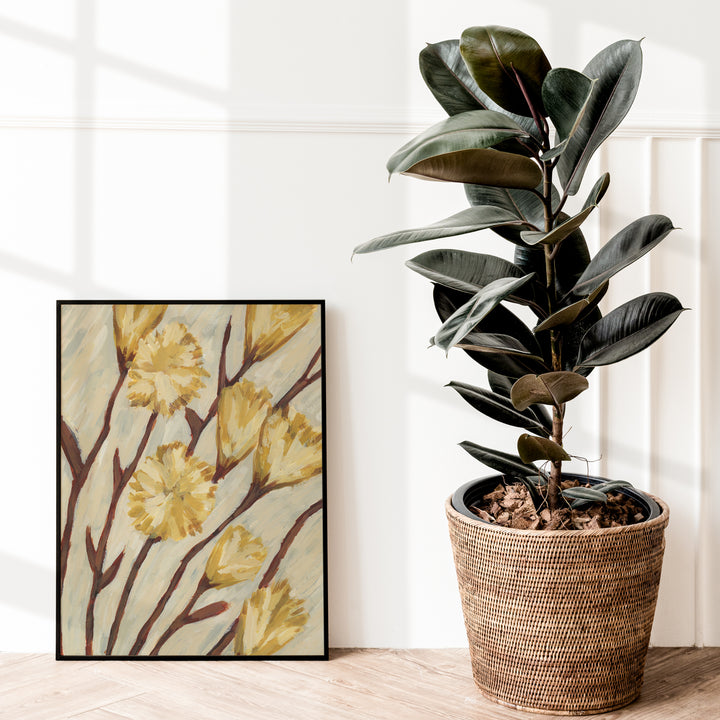 Neutral Poppy Flower  - Art Print or Canvas