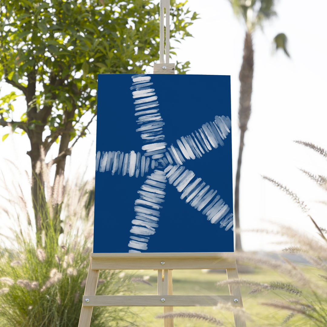 Deep Azure Blue Starfish - Art Print or Canvas - Jetty Home