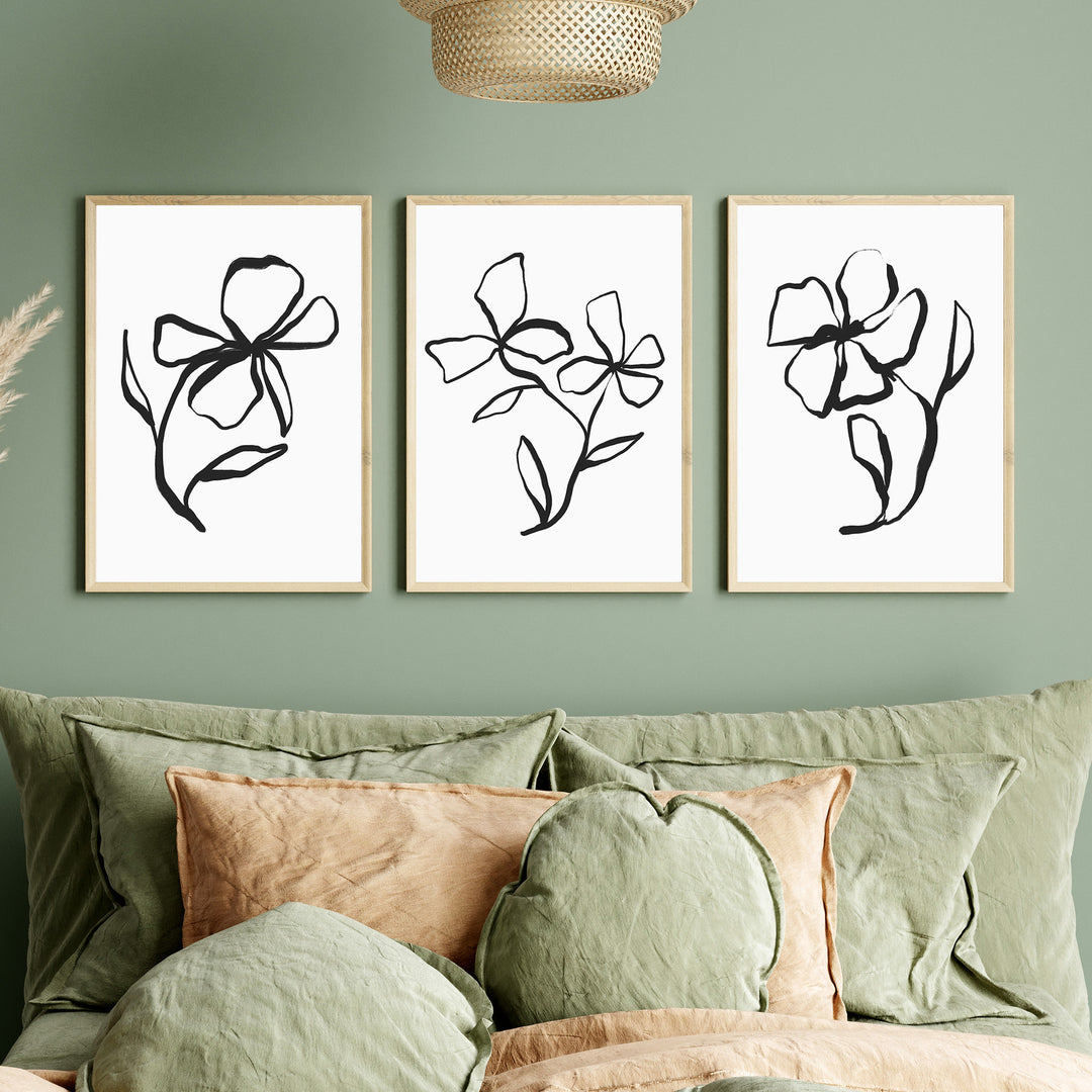 Plant Line Drawings - Set of 3