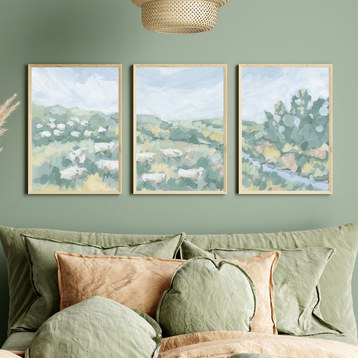 Countryside Flock Triptych - Set of 3 - Jetty Home