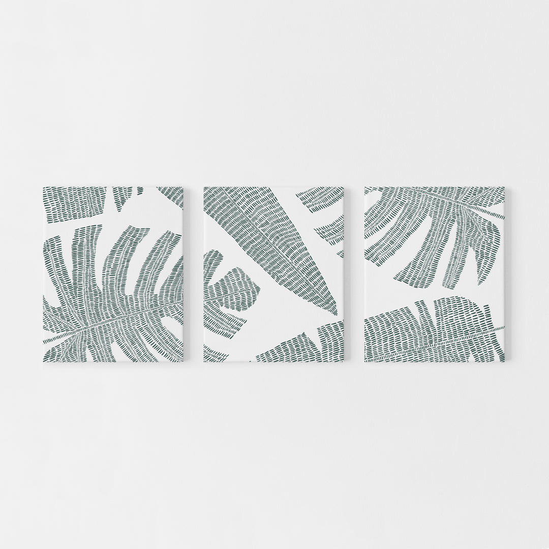 Tropical Botanicals - Set of 3  - 16x20" Canvas Set - Jetty Home