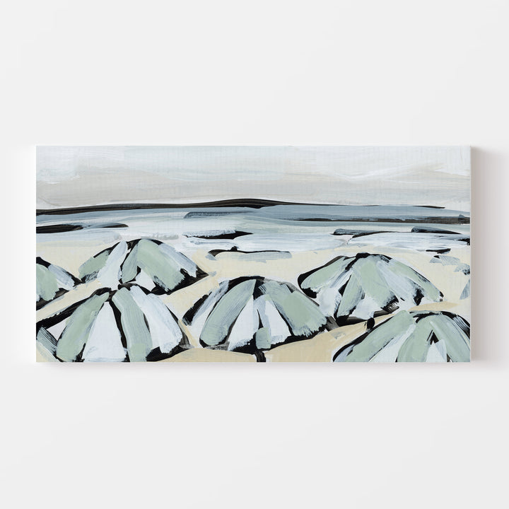 Umbrella Beach Panoramic - Art Print or Canvas - Jetty Home