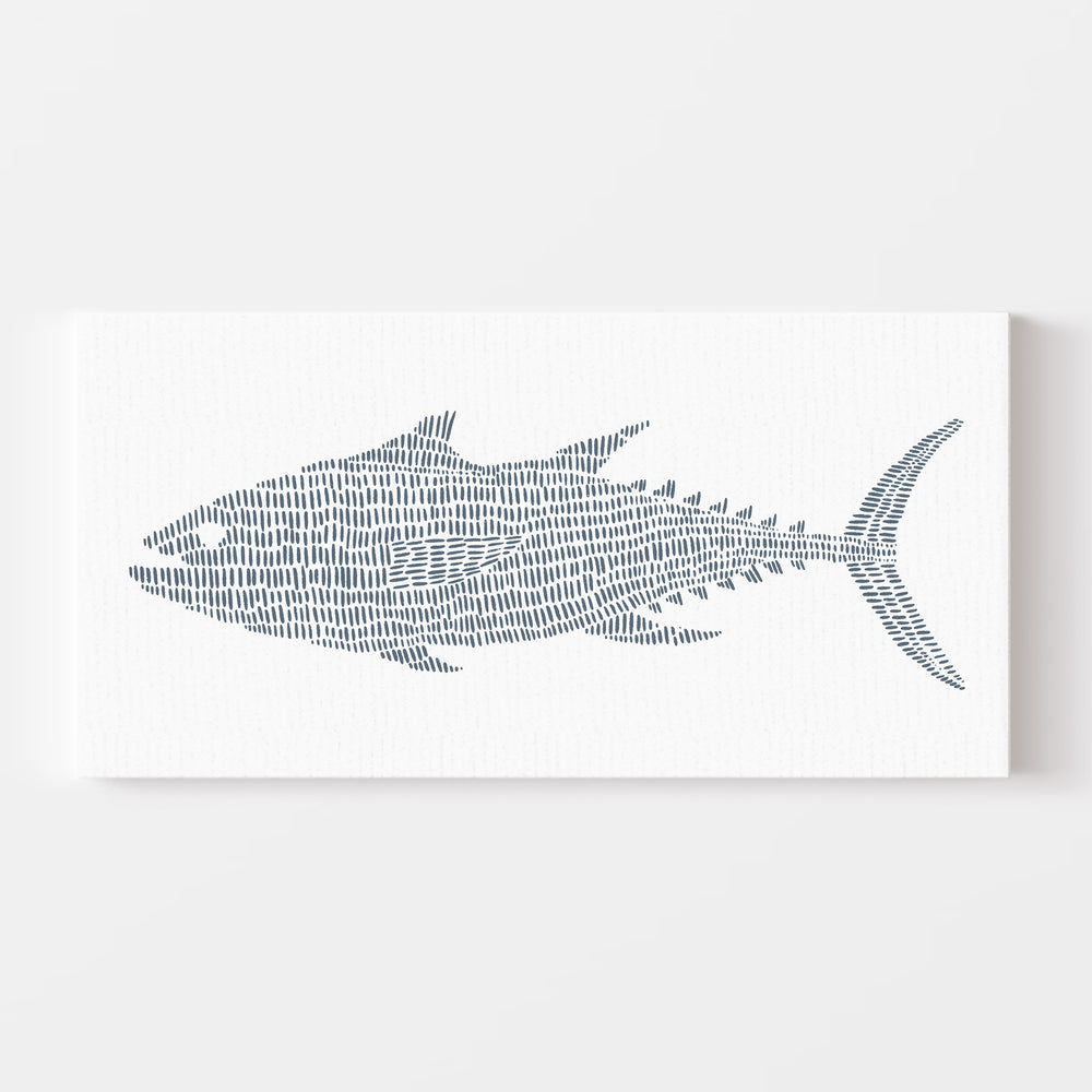 Tuna Fish Modern Illustration Panoramic - Art Print or Canvas - Jetty Home