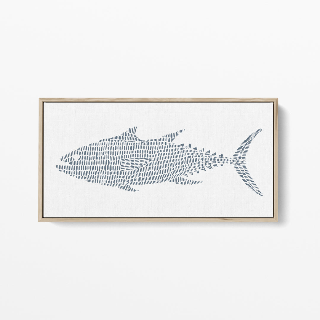 Tuna Fish Modern Illustration Panoramic - Art Print or Canvas - Jetty Home