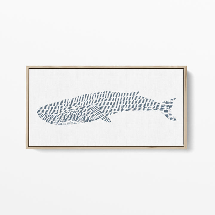 Blue Whale Illustration Panoramic - Art Print or Canvas - Jetty Home