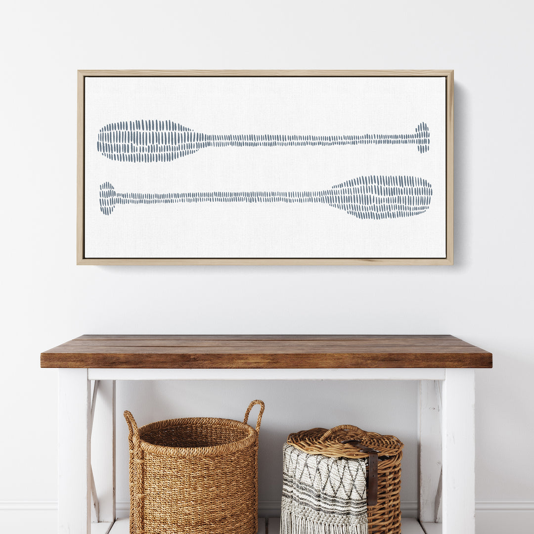 Paddle Oar Nautical Illustration Panoramic