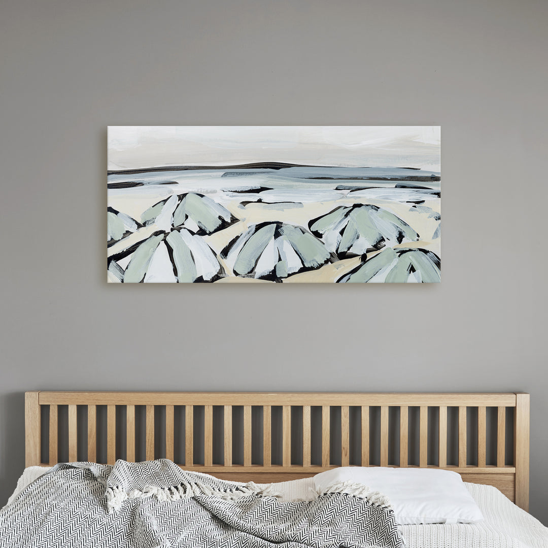 Umbrella Beach Panoramic - Art Print or Canvas - Jetty Home