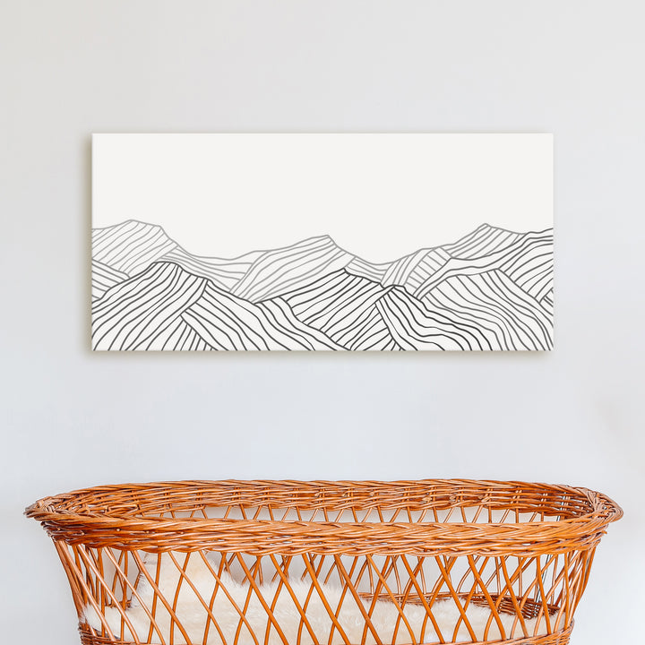 Minimalist Mountains Panoramic - Art Print or Canvas - Jetty Home