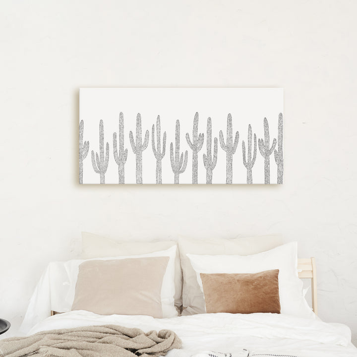 Saguaro Cactus Modern Minimalist Panoramic - Art Print or Canvas - Jetty Home