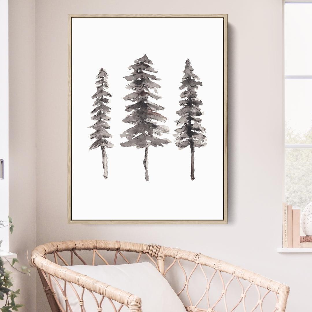 Nordic Pine Tree Ink Painting - Jetty Home