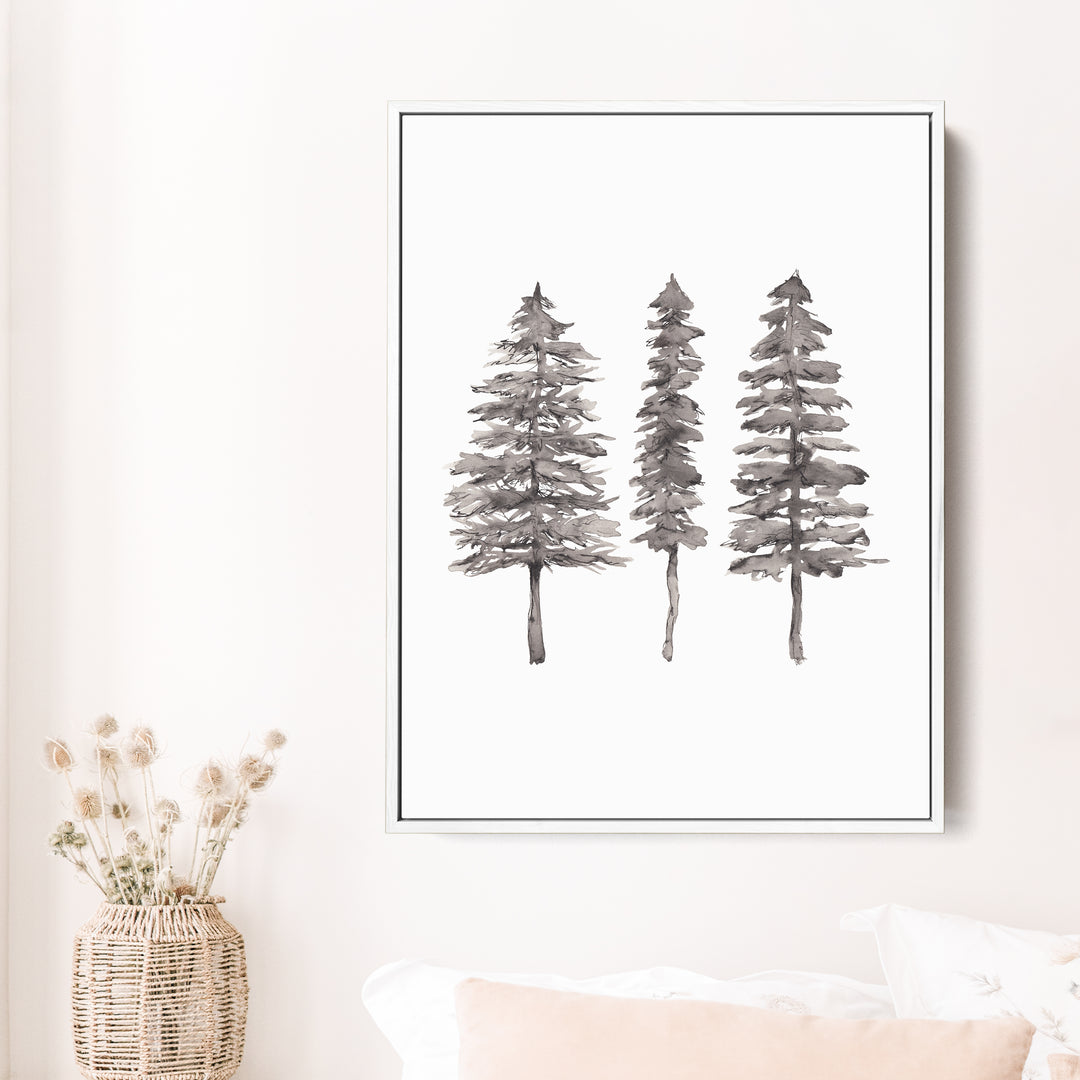 Black + White Pine Tree Trio - Jetty Home