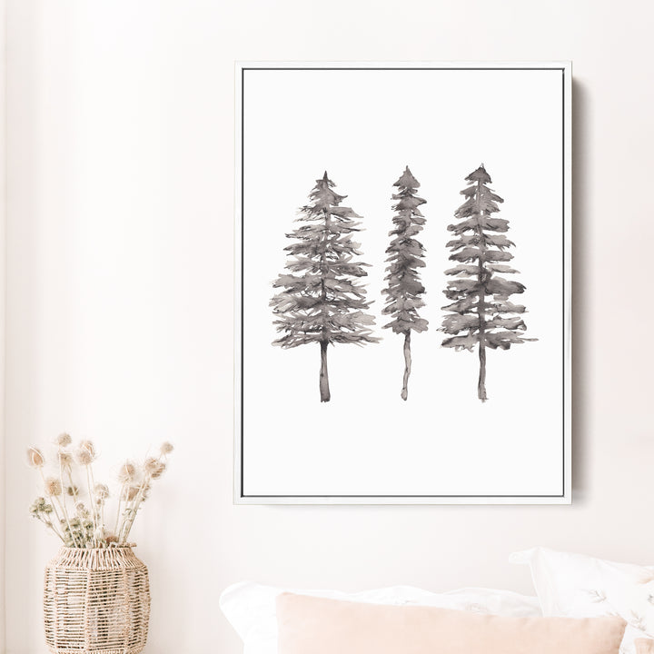 Black + White Pine Tree Trio - Jetty Home