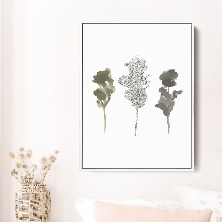 Misty Forest Tree Trio